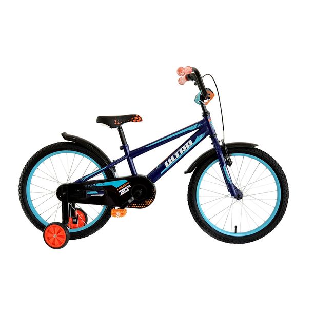 Bicicleta Copii cu Roti Ajutatoare Ultra Kidy 20 Albastru