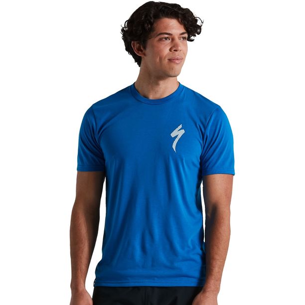 Tricou Ciclism Casual Specialized Men's S-Logo SS - Cobalt