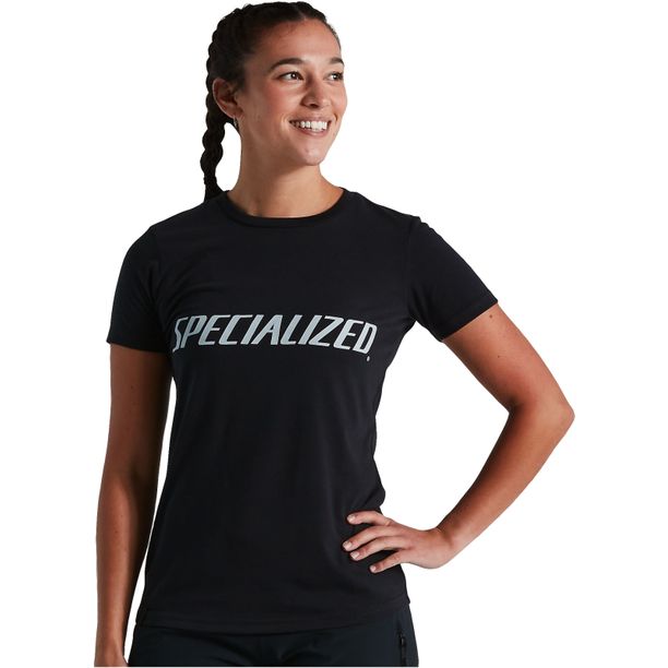 Tricou Ciclism Casual Specialized Women's Wordmark, Negru