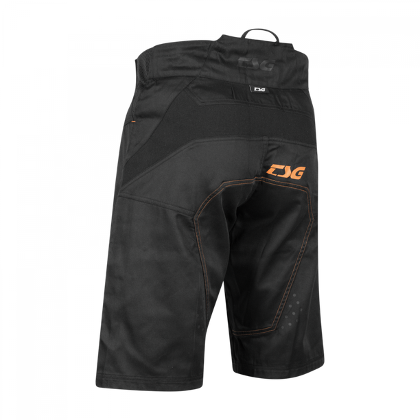 Pantaloni Ciclism Scurti TSG Worx, Negru-Portocaliu