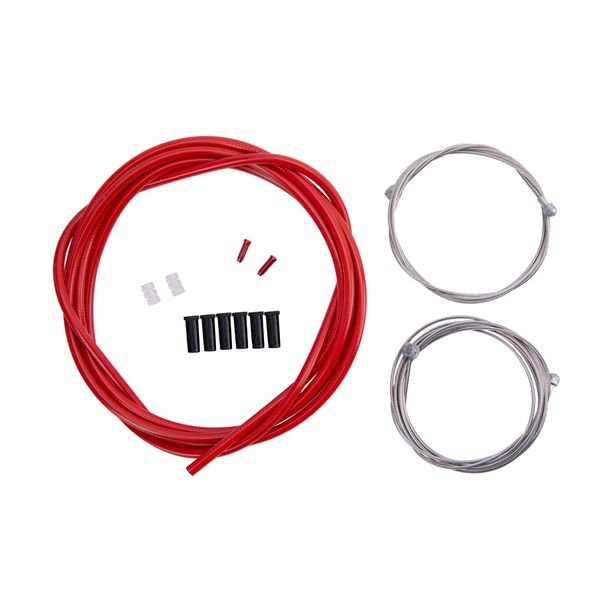 Set cablu + Camasa Frana Contec Neostop fata/spate - Rosu