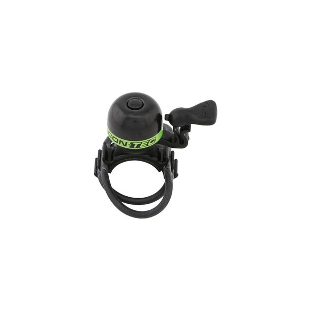 Sonerie Bicicleta Contec Mini Bing - negru/Neo Green
