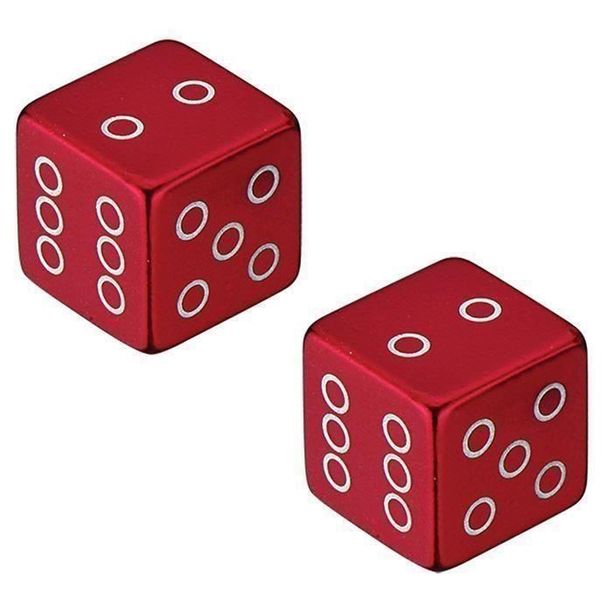 Capac ventil Fouriers Dice, 2 buc/set, rosu