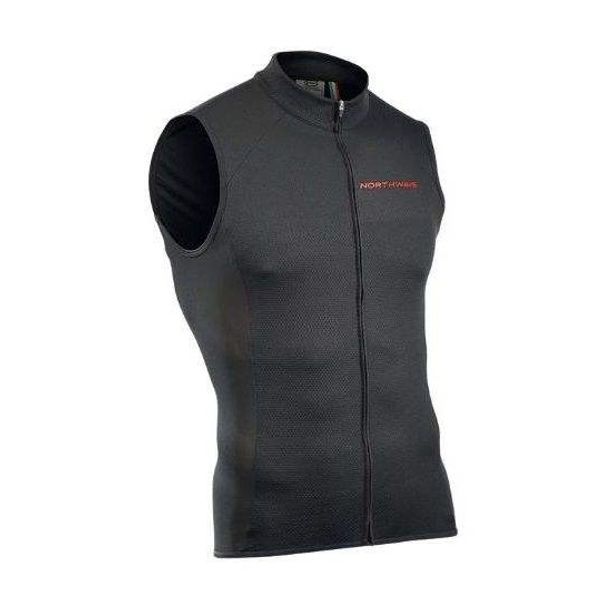 Tricou Ciclism Tehnic Northwave Force, fara maneci, negru
