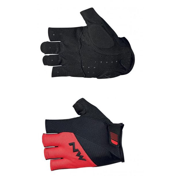 Manusi Bicicleta Scurte Northwave Flash 2, negru-rosu