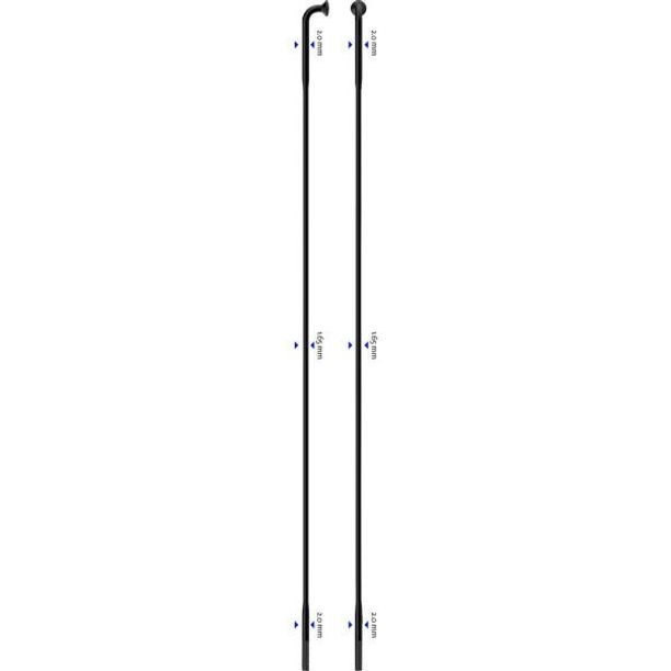 Spite Sapim D-Light  neagra 2.0-1.65-2.0x274mm