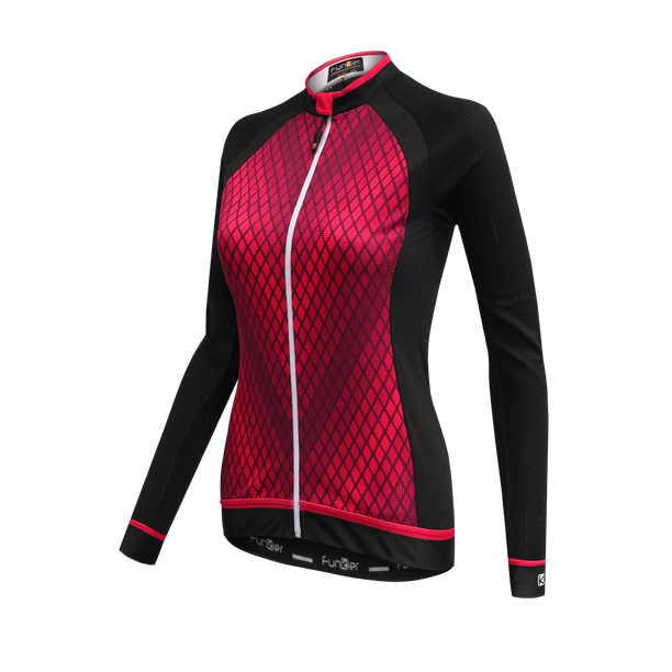 Tricou Ciclism Funkier Luciana-L Pro LS - Roz
