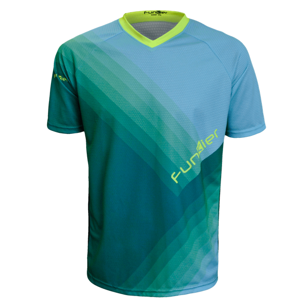 Tricou Ciclism Tehnic Funkier Termoli Enduro S/S barbati, Albastru-Verde