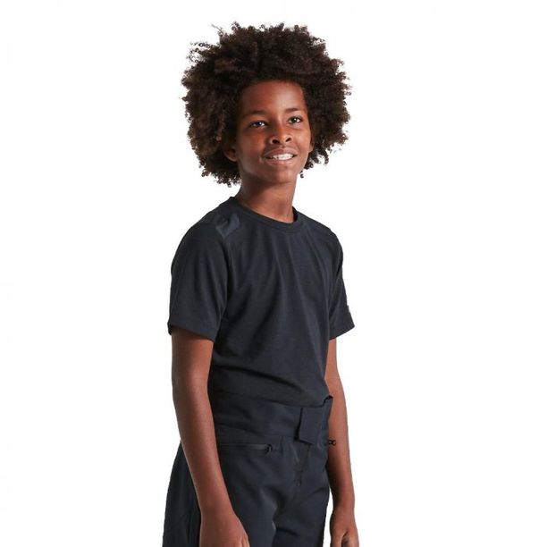 Tricou Ciclism Tehnic Specialized Youth SS Trail, Negru