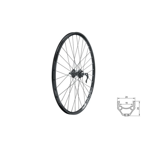 Roata Bicicleta Fata Kellys KLS Draft DSC, 27,5" F, negru