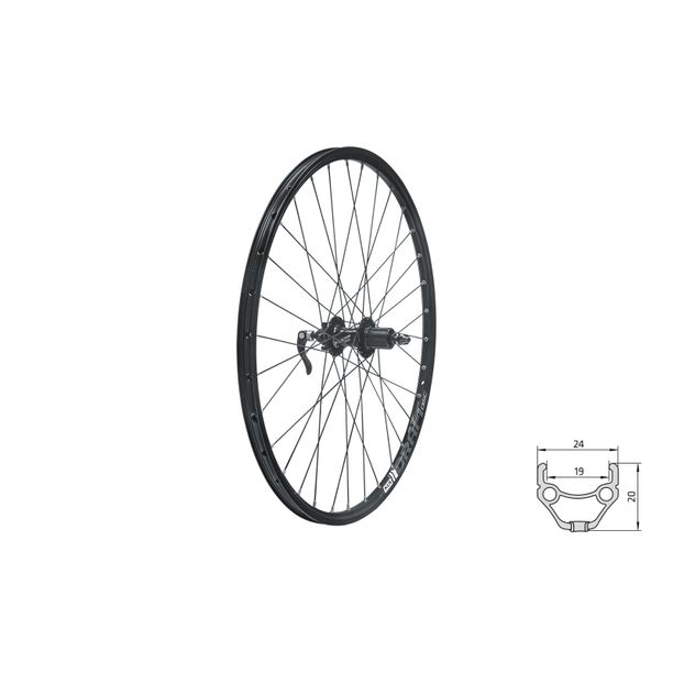 Roata Bicicleta Spate Kellys KLS DRAFT DSC R 27,5", negru