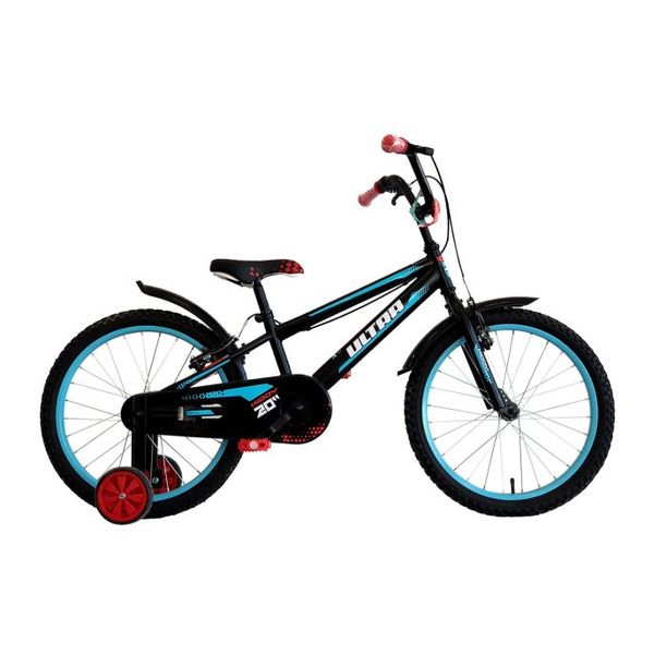 Bicicleta Copii cu Roti Ajutatoare Ultra Kidy 20 V-Brake Negru