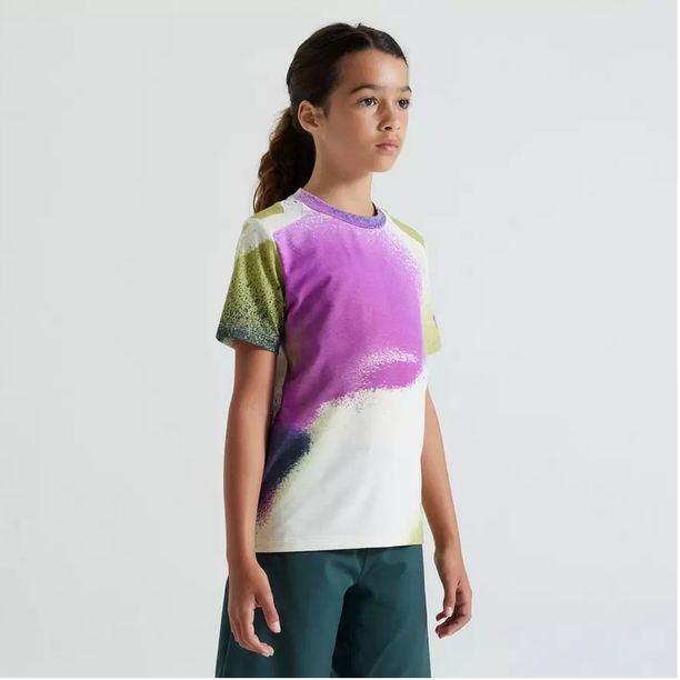 Tricou Copii Specialized Youth SS Trail - Birch White / Multi Spindrift