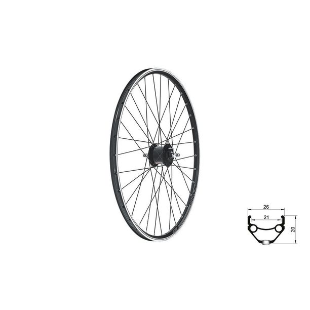 Roata Bicicleta KLS Dinam V-brake 28/29, negru