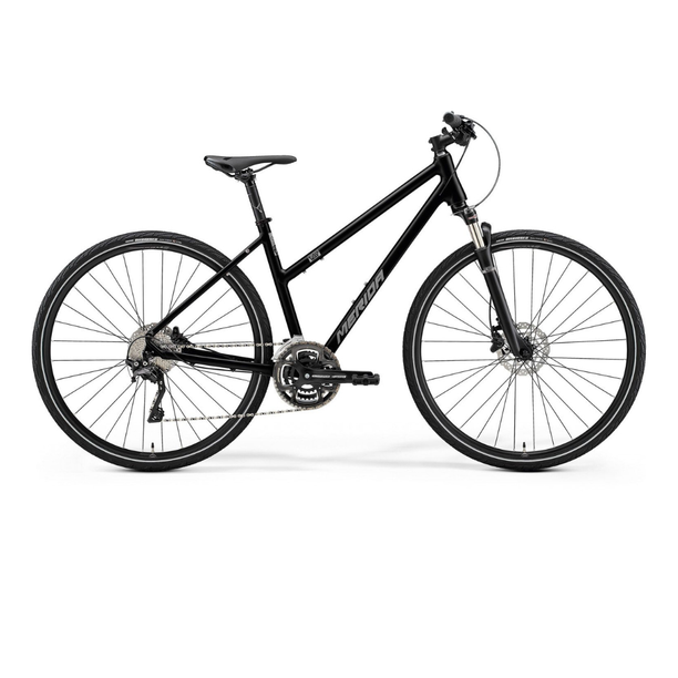 Bicicleta Trekking Merida Crossway 500 Dama, Negru-Argintiu