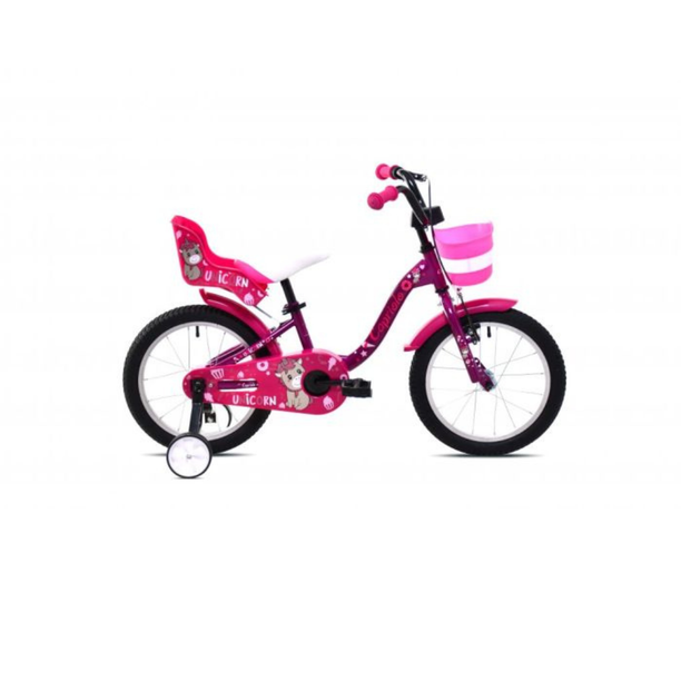 Bicicleta Copii cu Roti Ajutatoare Capriolo Viola 16 Violet-Roz