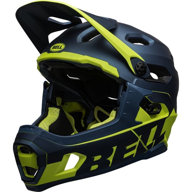 Casca Bicicleta Bell Super DH MIPS blue highvision