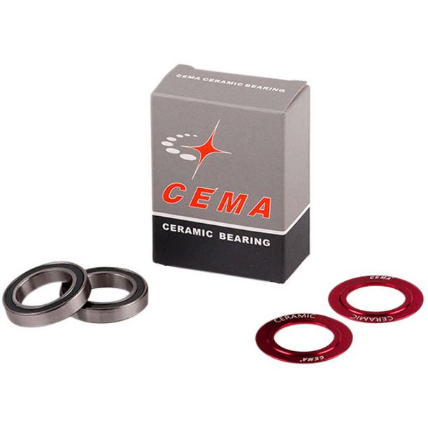 Kit Rulmenti CEMA BB Include 2 rulmenti si 2 covers CEMA 24 mm and GXP - Ceramic - Red