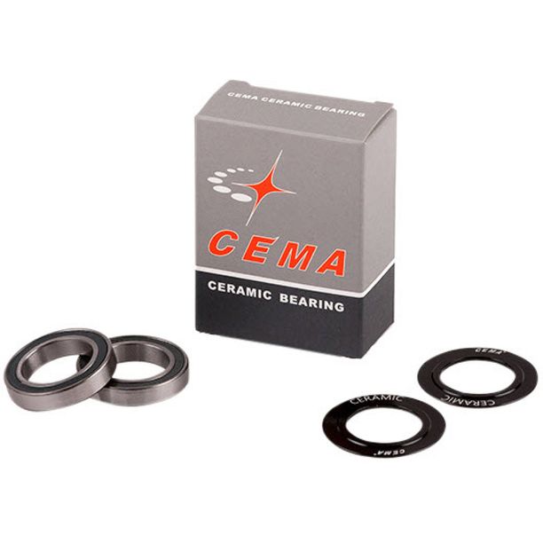 Kit Rulmenti CEMA BB Includes 2 bearings and 2 covers CEMA 24 mm and GXP-Ceramic-Negru