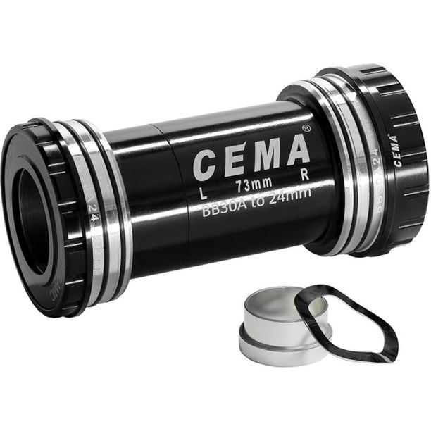 Butuc Pedalier CEMA BB30A pentru Sram GXP W: 73 x ID: 42 mm Stainless Steel - Negru