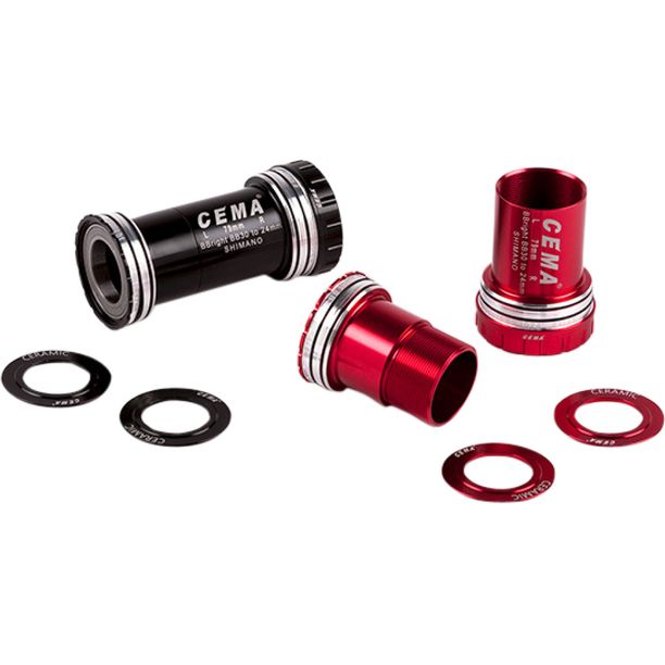 Butuc pedalier Cema BBright42 pentru SRAM GXP W 79 x ID 42 mm Stainless Steel-Negru- Interlock