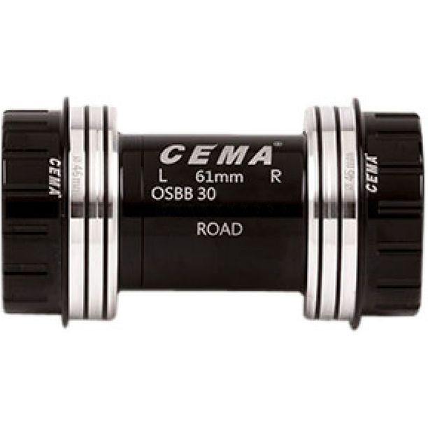 Butuc pedalier CEMA OSBB pentru Shimano W: 61 x ID: 46 mm Stainless Steel - Negru, Interlock