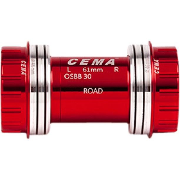 Butuc pedalier CEMA OSBB pentru SRAM GXP W: 61 x ID: 46 mm Stainless Steel - Red, Interlock