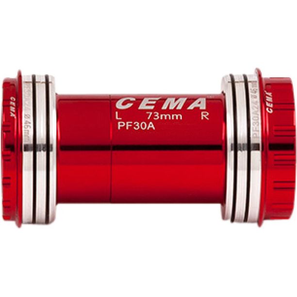 Butuc pedalier Cema PF30A pentru SRAM GXP W 73 x ID 46 mm Ceramic-Red- Interlock