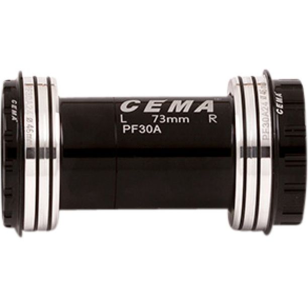 Butuc pedalier Cema PF30A Cannondale assymetrisch W 73 x ID 46 mm Stainless Steel-Negru- Interlock