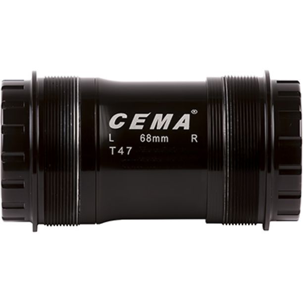 Butuc Pedalier Cema T47 pentru Shimano W 68-73-M47x1-0 Stainless Steel-Negru