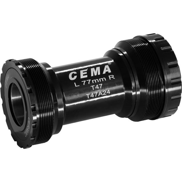 Butuc pedalier T47A pentru Shimano W: 77 x ID: 47 mm Stainless Steel - Negru
