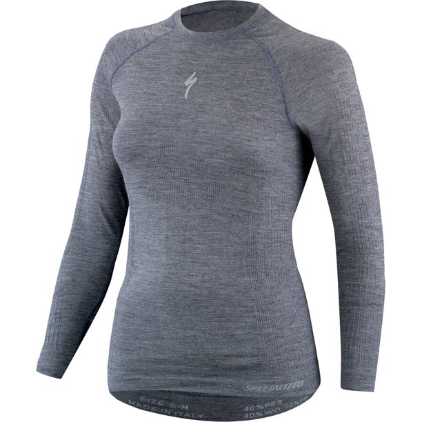 Bluza Ciclism Specialized Seamless Merino Baselayer LS WMN, gri
