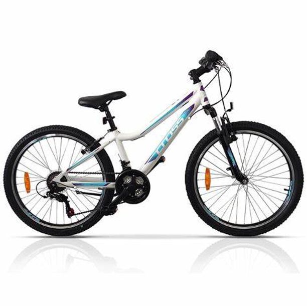 Bicicleta Copii Cross Daisy 24 Alb-Albastru