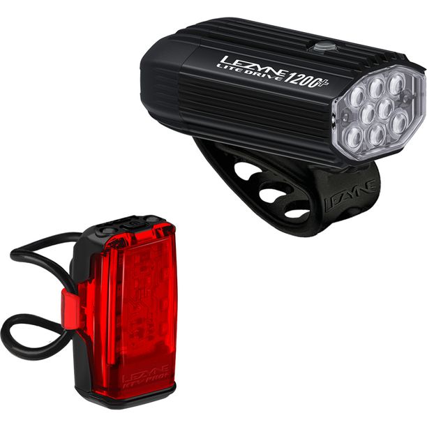 Set Lumini Fata-Spate Lezyne Lite Drive 1200 Plus si KTV Drive Pro