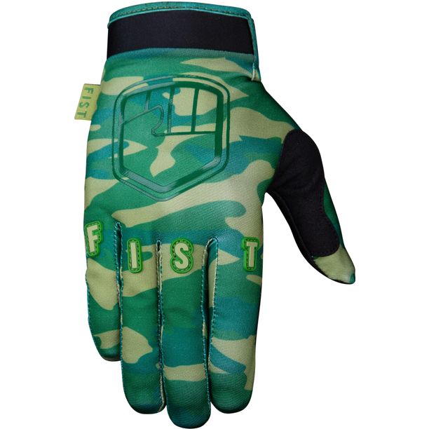 Manusi Bicicleta Fist Camo Stocker, verde-negru