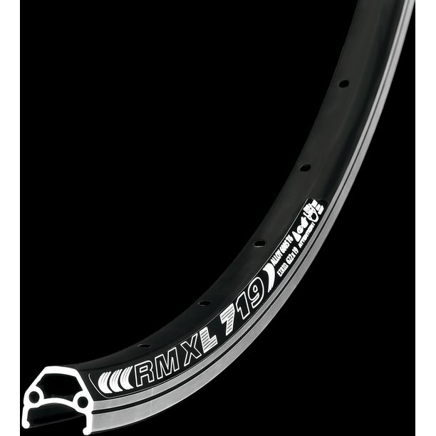 Janta Bicicleta Remerx Dragon Line 719/V-brake 650B (27.5)x19, dubla  simplu capsata  36H  pentru valva AV  neagra