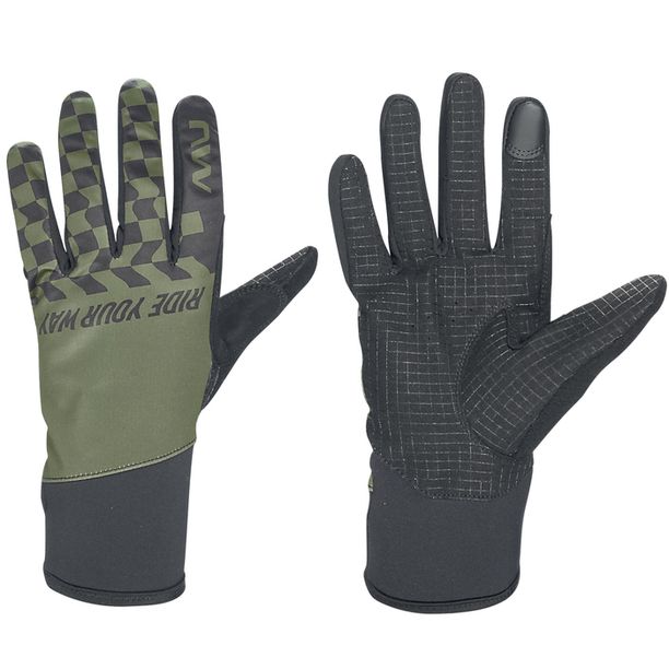 Manusi Bicicleta Lungi Iarna Northwave Winter Active Verde-Negru