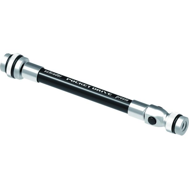 Replacement ABS Flex Hose Presta/ Shrader, for pocket drive mini pump s, negru/silver