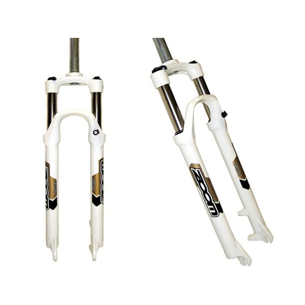 Furca Bicicleta Zoom Forgo 525AMS 27.5 YS-701 100mm Alb