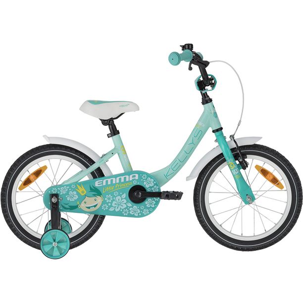 Bicicleta Copii cu Roti Ajutatoare Kellys Emma 16 Menta