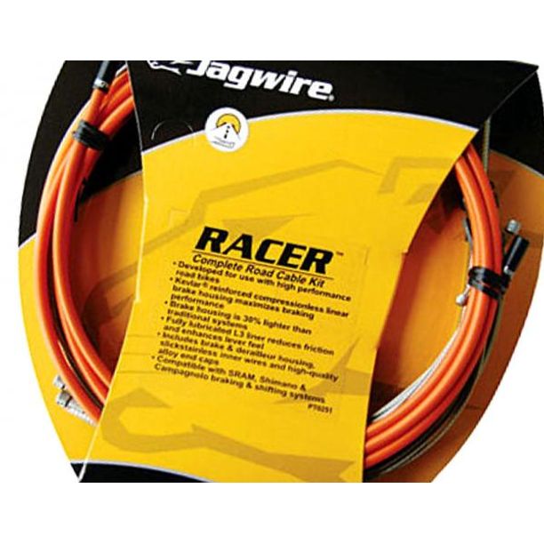Kit bowden schimbator+frana Jagwire Racer, portocaliu