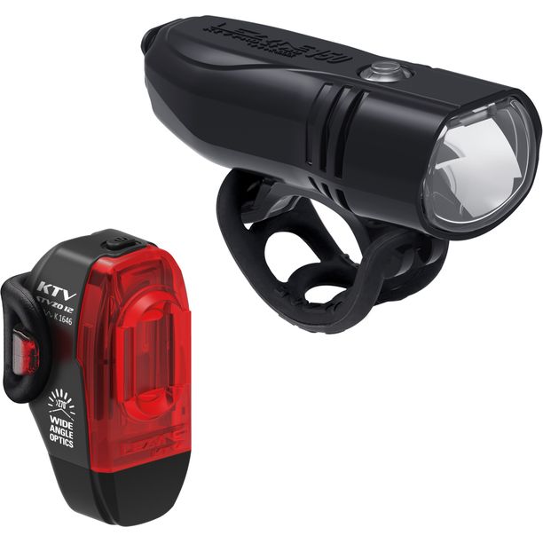 Set Lumini Fata-Spate Lezyne KTV Pro 150 Plus si KTV STVZO Negru