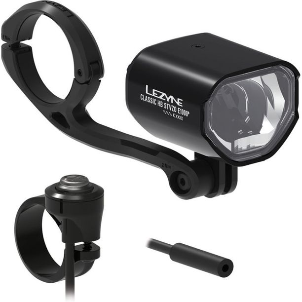Far Fata Lezyne Classic HB STVZO E1000 Plus Negru Alb