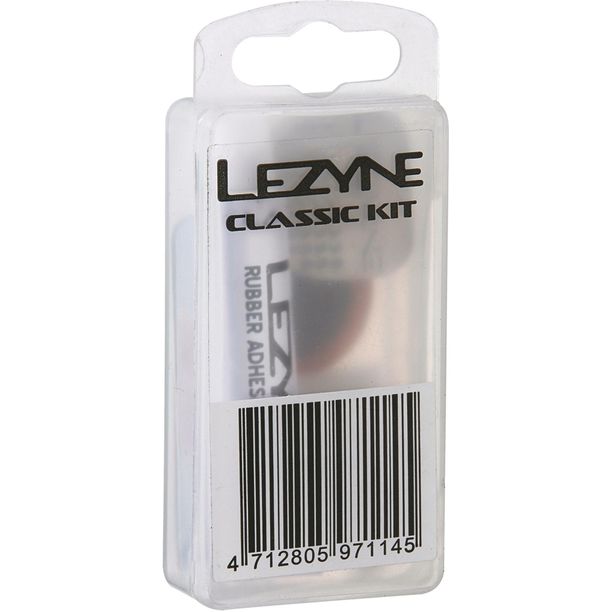 Kit Reparatii Lezyne Classic lipici 7cc, 6 petice rotunde, 2 petice ovale, 1 abraziv