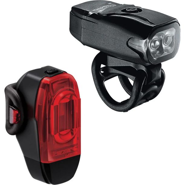 Set Lumini Fata-Spate Lezyne KTV Drive Plus si KTV Drive Plus Negru