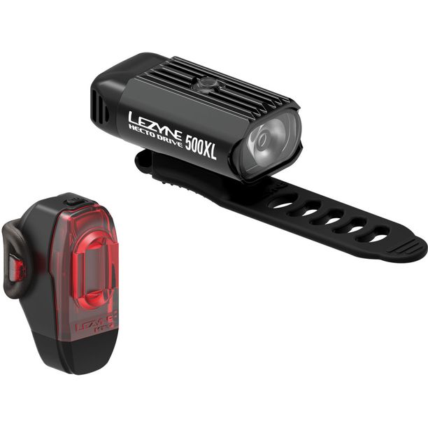 Set Lumini Fata/Spate Lezyne Hecto Drive 500XL / Strip Drive 300+ PA Hectincludes Silicone Rubber Mounting ST