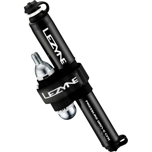 Pompa Bicicleta Mana Lezyne CNC Pressure Drive CFH incl. 16g cartridge, negru