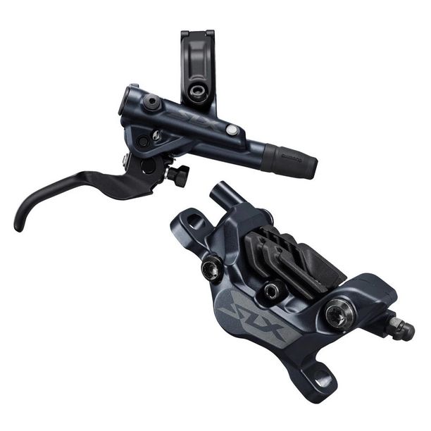 Frana pe disc set asamblat Shimano SLX BL-M7100(R), BR-M7120(R), fara adaptor, placute resin, cu aripioare de racire