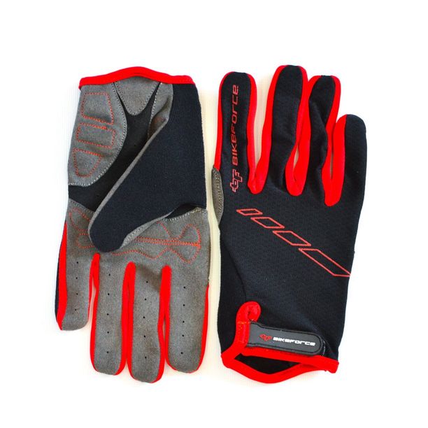 Manusi Bicicleta Lungi Bikeforce Enduro, rosu-negru