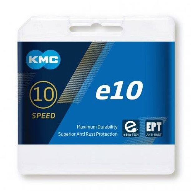 Lant Bicicleta KMC E10-T argintiu extra-dur pt eBike 10Vit, 136 zale